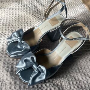 Dolce Vita Satin Blue Bow Heels